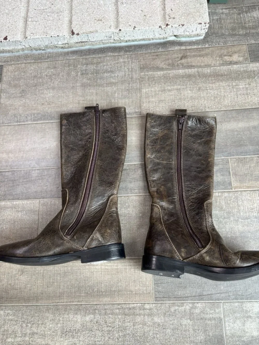 Pè Pè Italy Pepe Kids Ridding Boots 31 Size 13 US Brown Leather Zipper